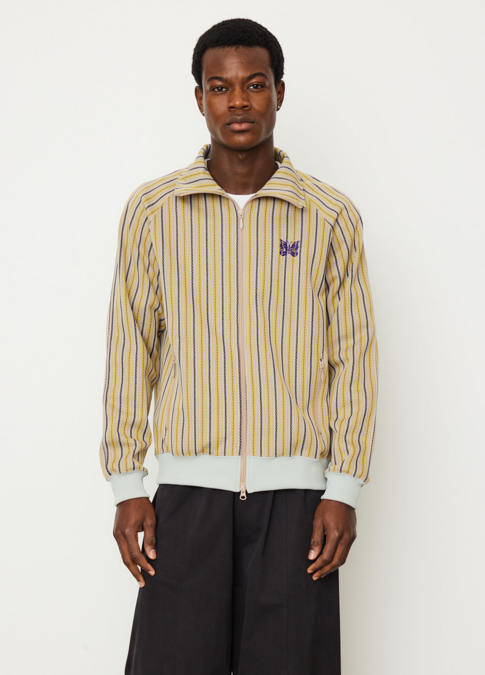 Striped outlet track jacket