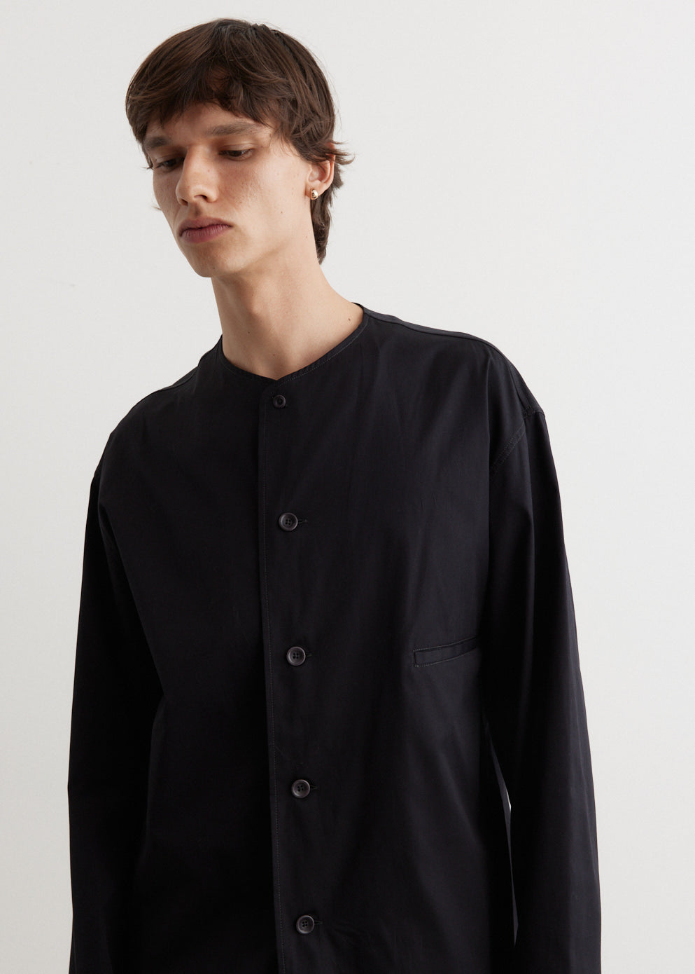 Lemaire -  Collarless Relaxed Shirt - Shirt