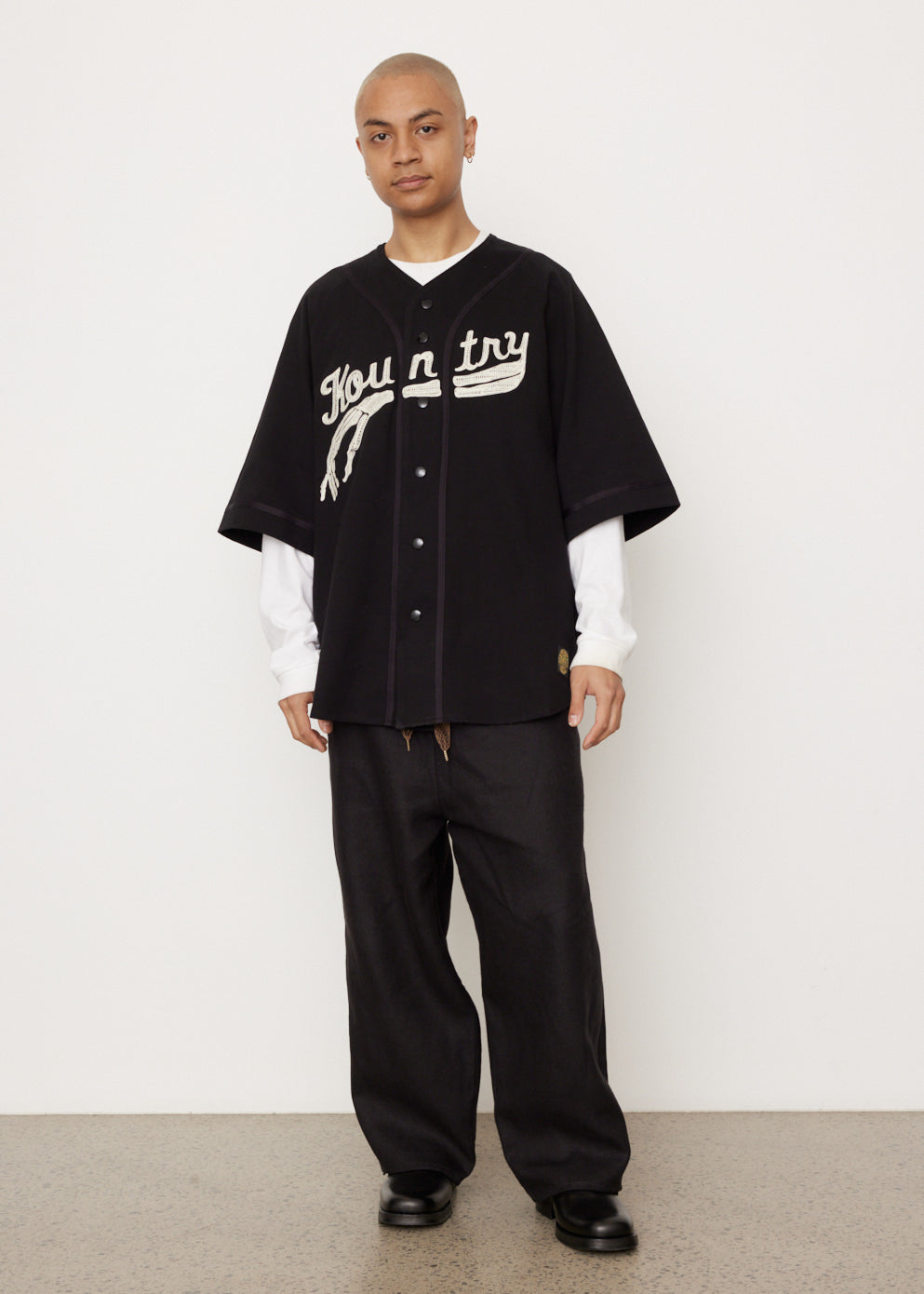 16/-Densed Jersey Baseball Shirt