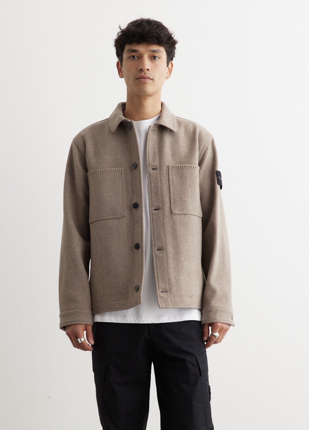 Stone island wool on sale jacket