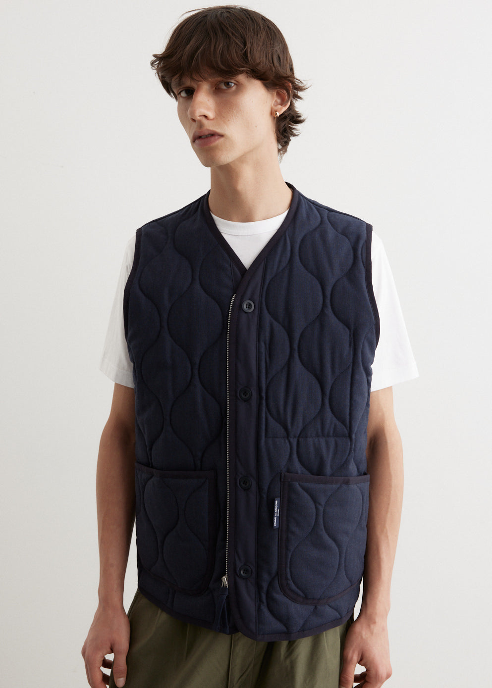 Herringbone sale quilted vest