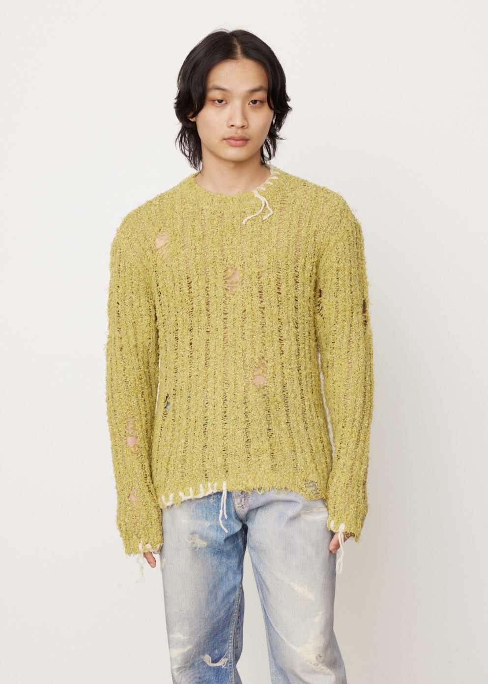 Andersson Bell DAMAGED CREW NECK SWEATER - ニット/セーター