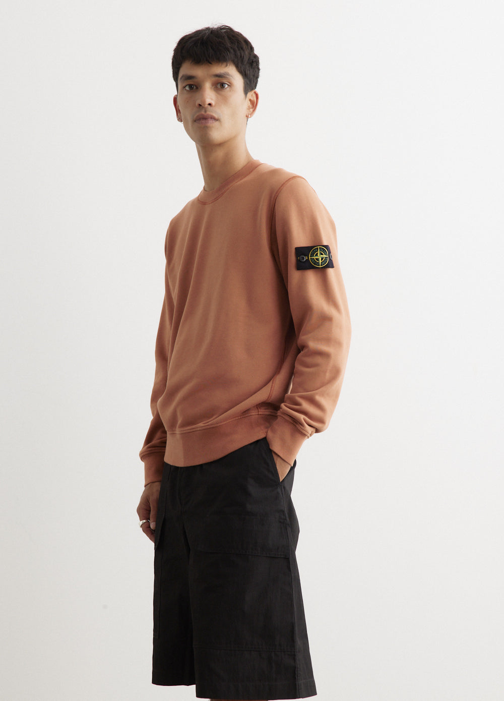 Stone Island -  Badge Crewneck Sweatshirt - Sweater