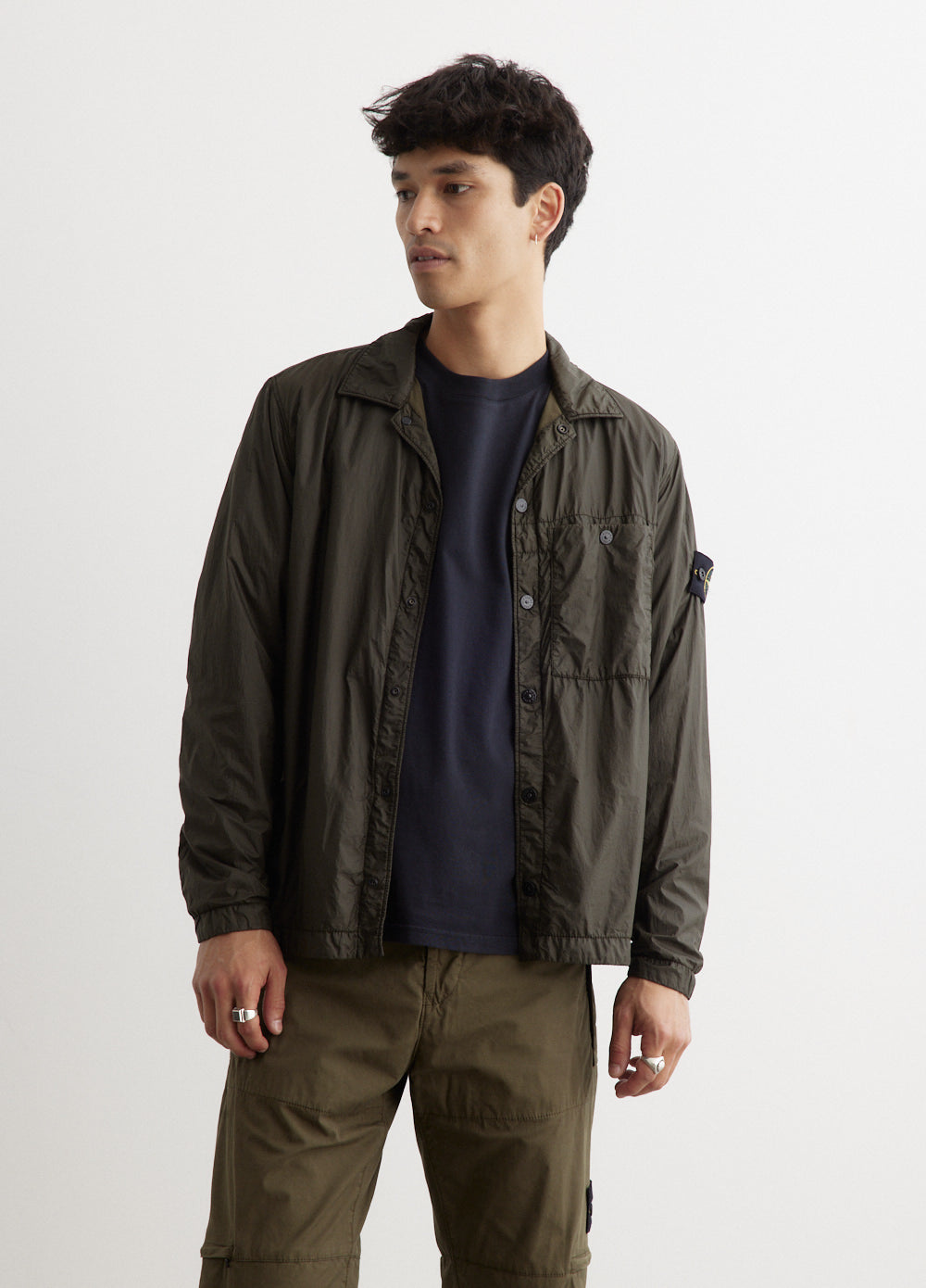 Stone island store garment dyed overshirt