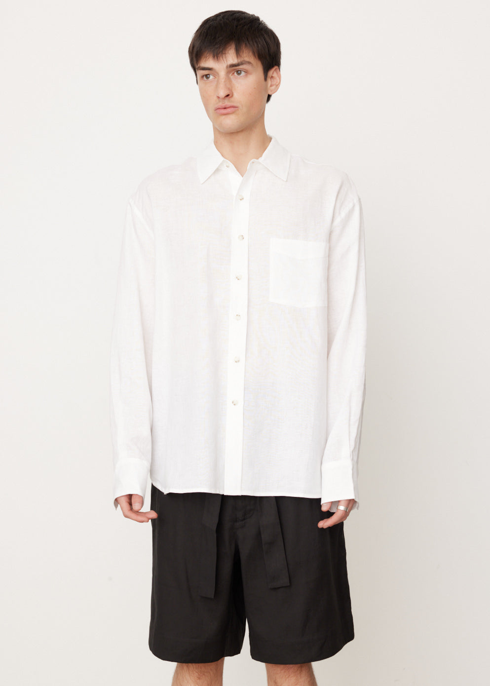 Commas -  Oversized Long-Sleeve Linen Shirt - Shirt