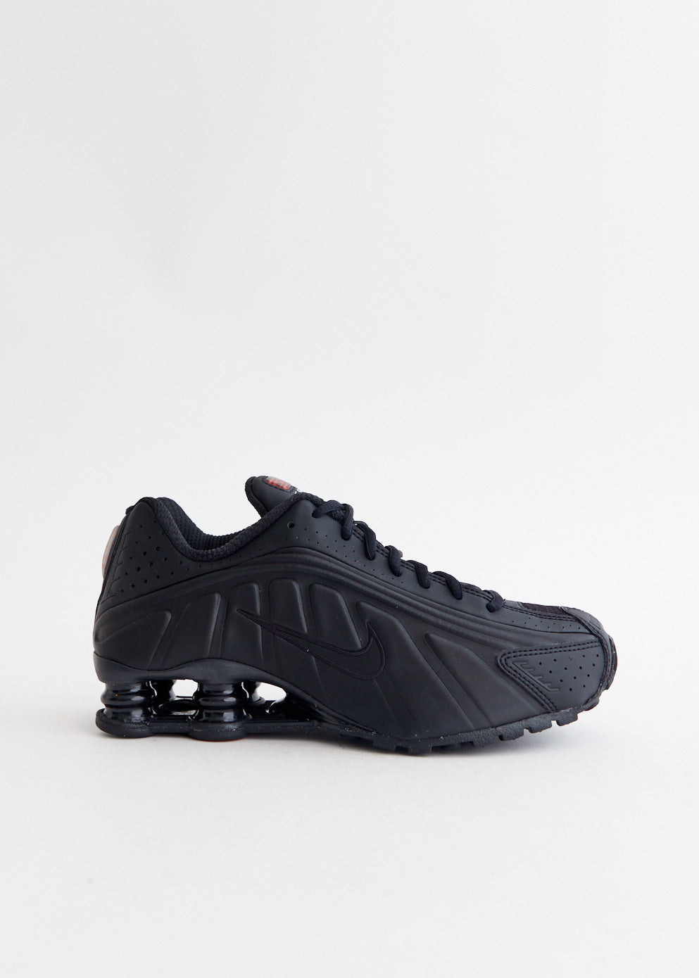 Nike black shox r4 sneakers online