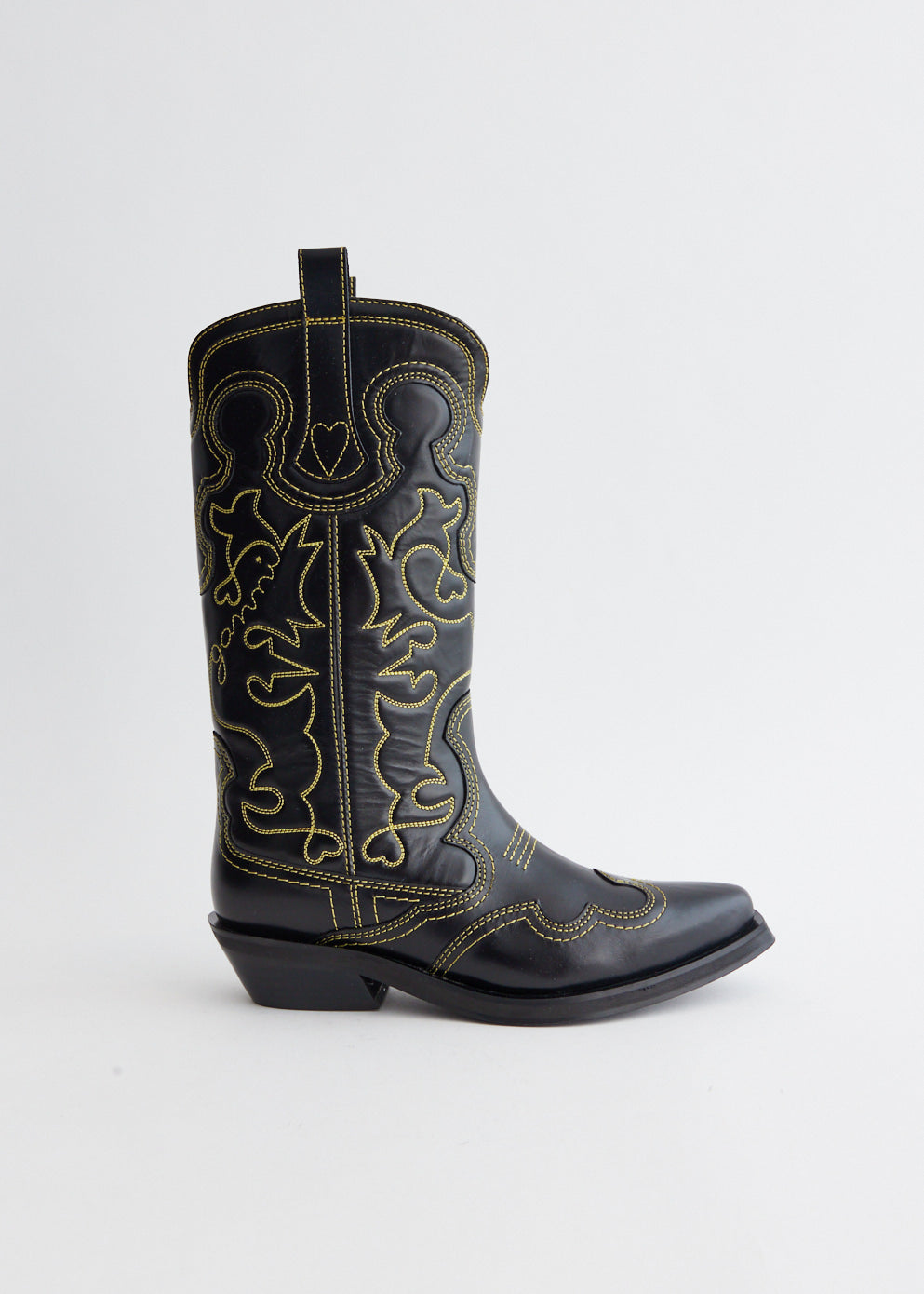 Ganni black deals cowboy boots