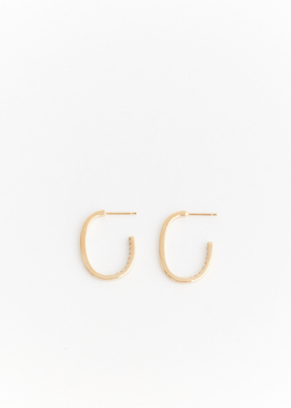 Incu Jewellery -  Oval Crystal Hoop Earrings - Earring