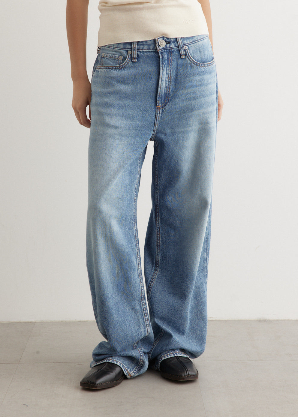 Featherweight Logan Wide Leg - Audrey: Mid-Rise Jean