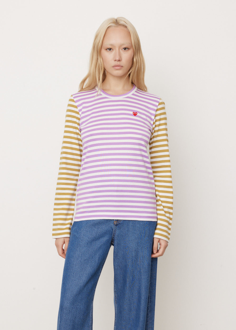 Comme des garcons cheap red striped long sleeve