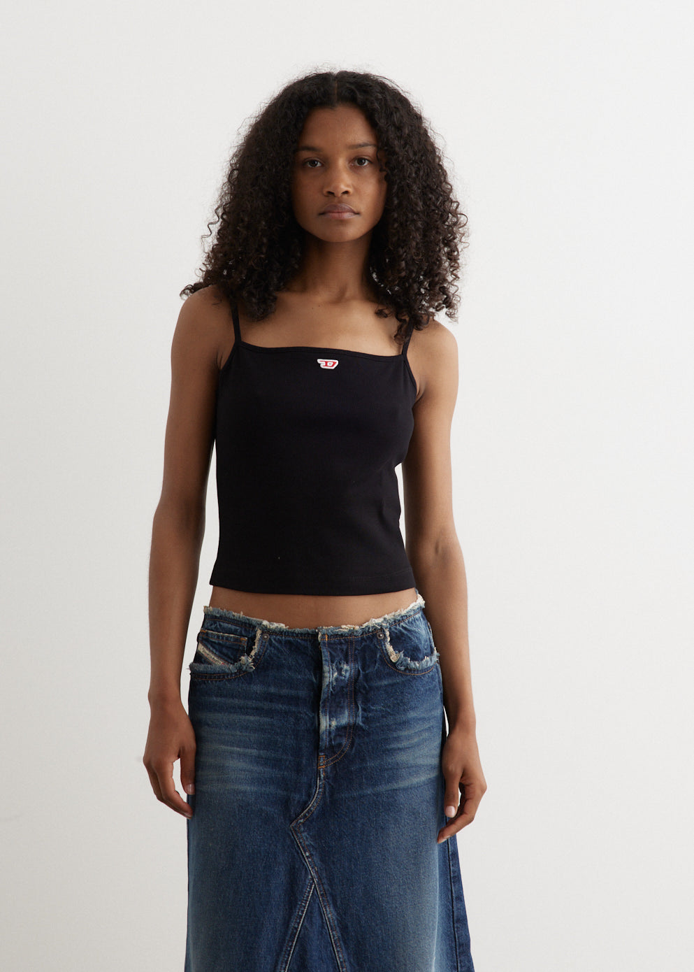 DIESEL Bandeau Top With Cut-out D in Black