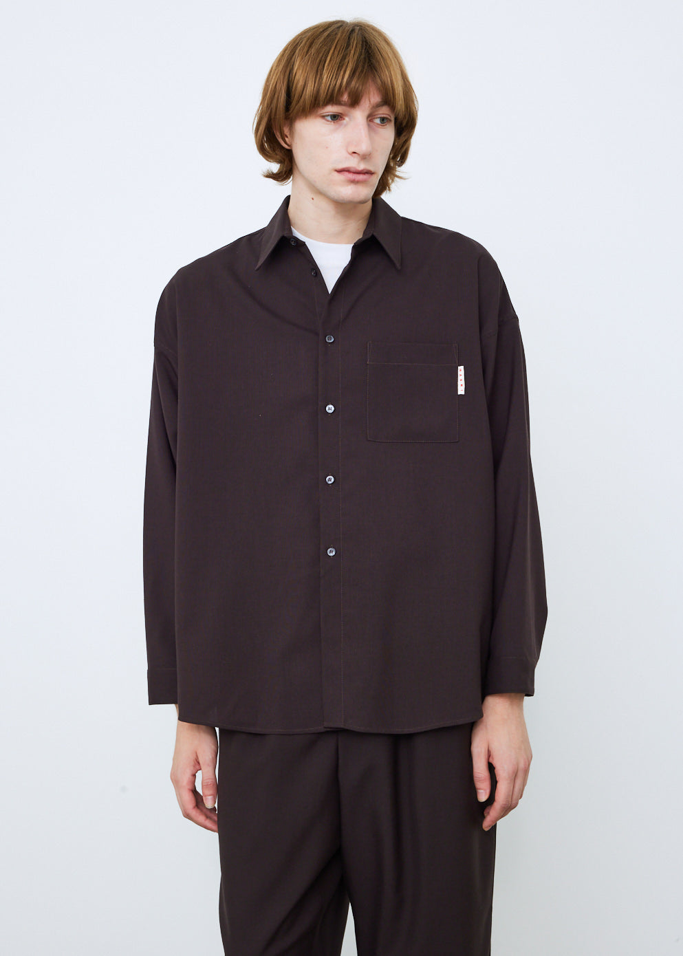 Marni -  Long Sleeve Wool Overshirt - Shirt