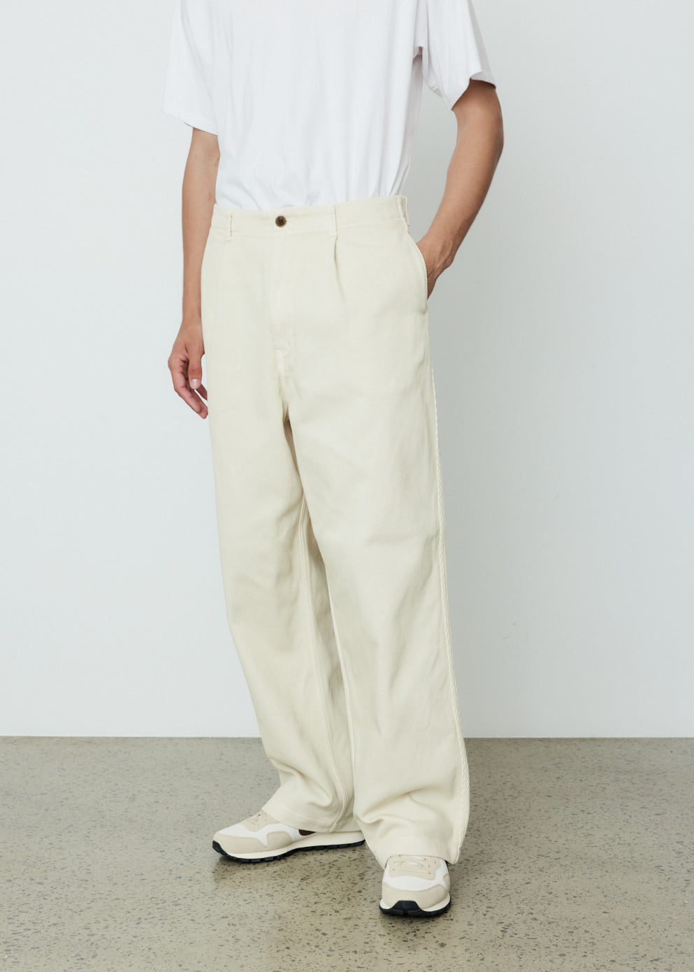 Garment Dyed Wide Pants