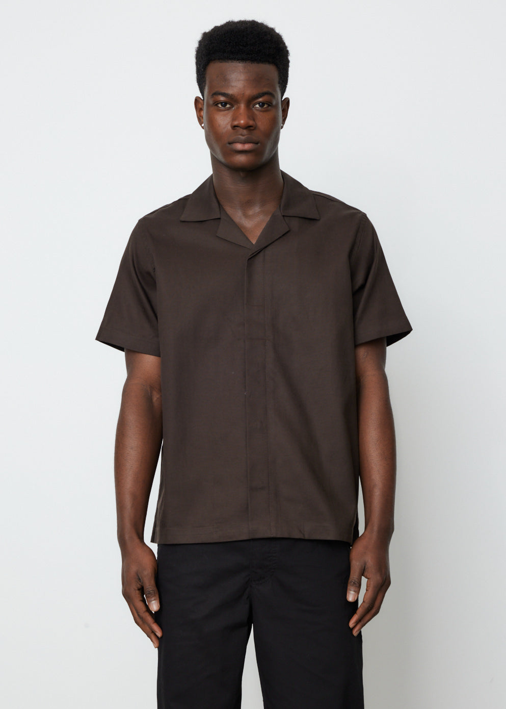 Camp collar clearance short sleeve shirt