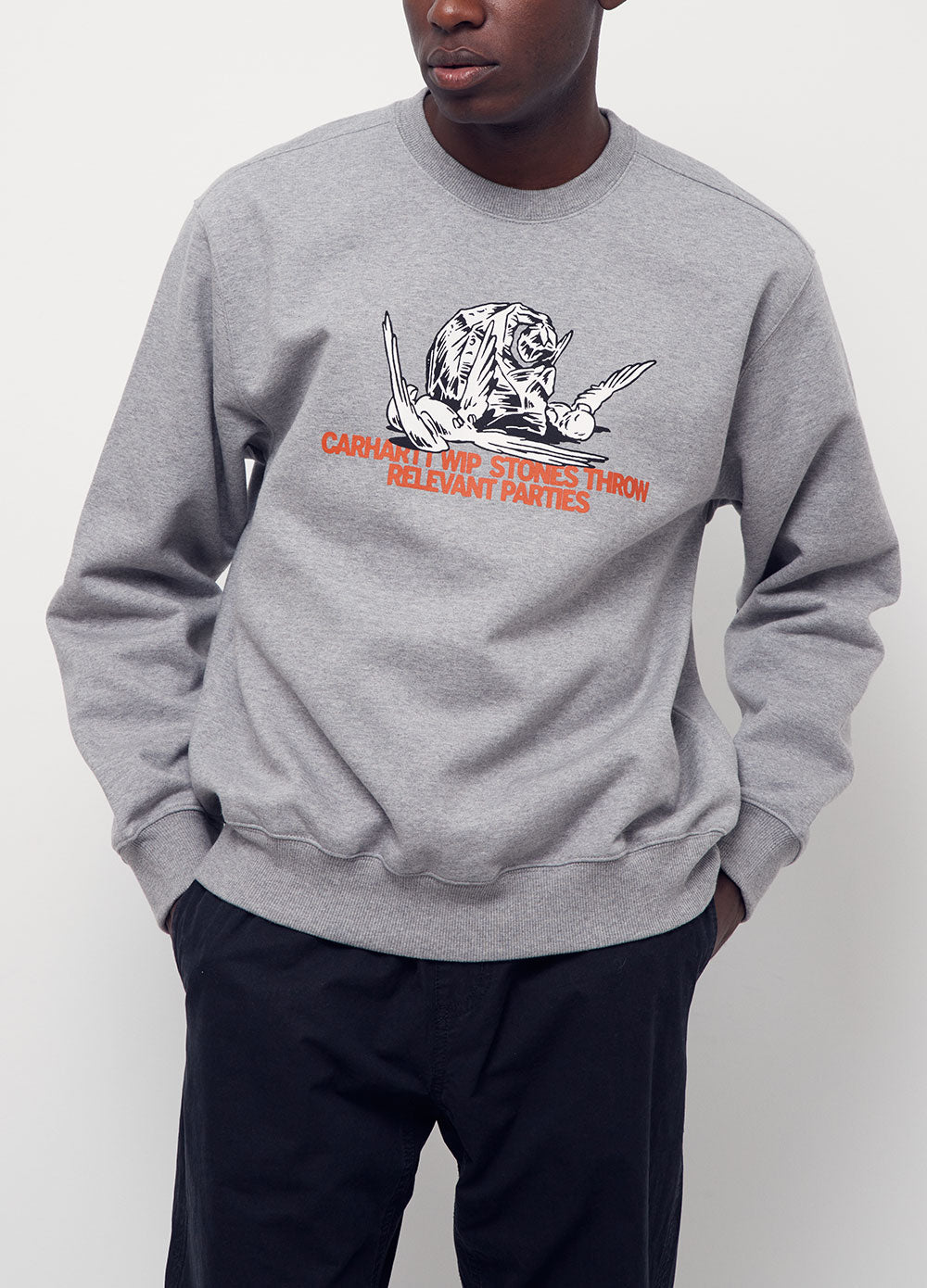 Carhartt x Relevant Parties Stones Throw Crewneck Sweatshirt Grey