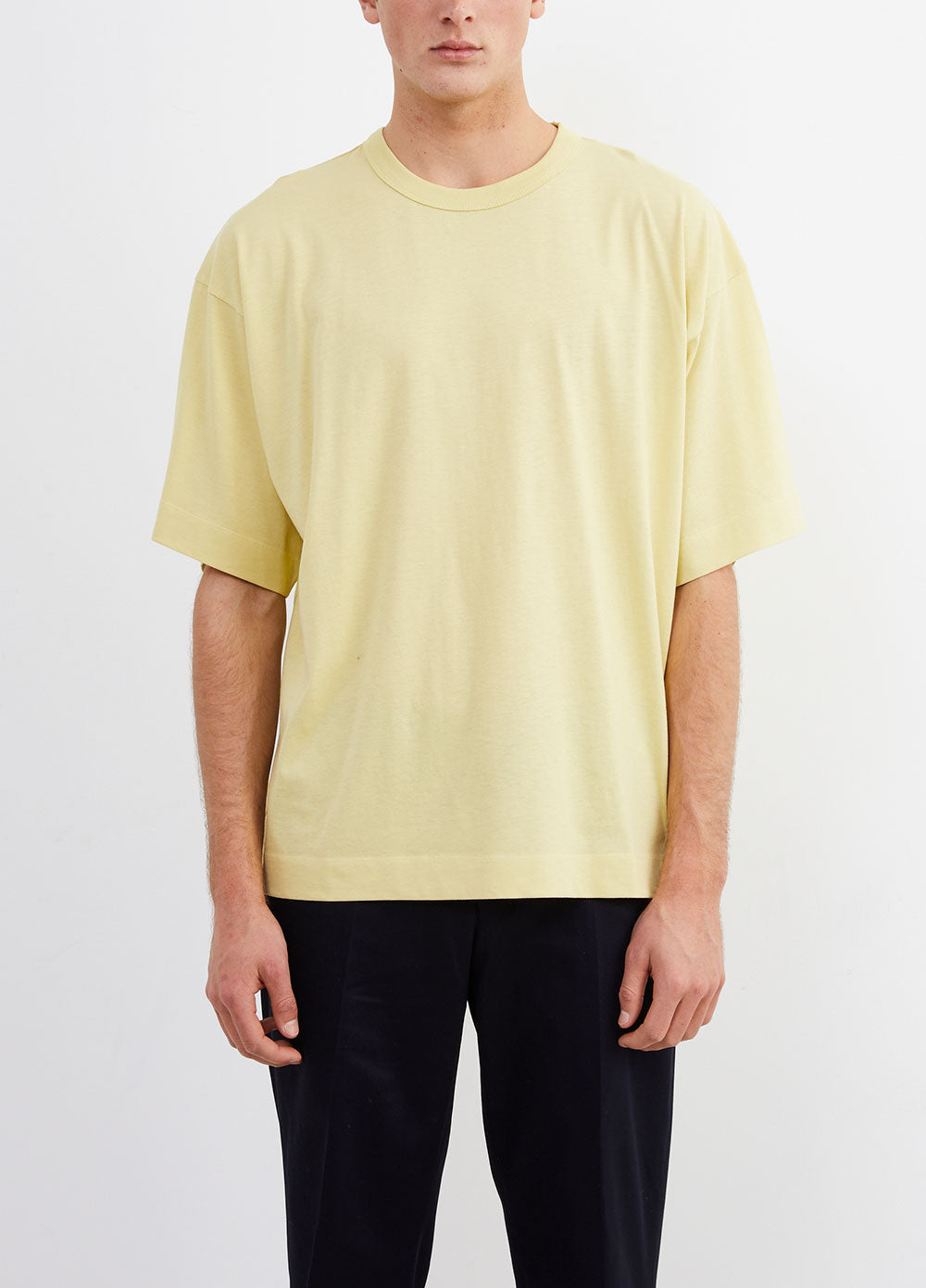 baggy yellow shirt