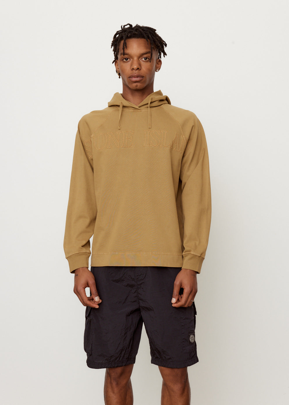 Stone Island -  Embroidered Logo Hoodie - Sweater