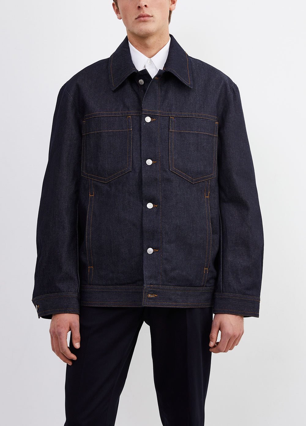 Sea Quilted Denim Jacket - Indigo in Blue