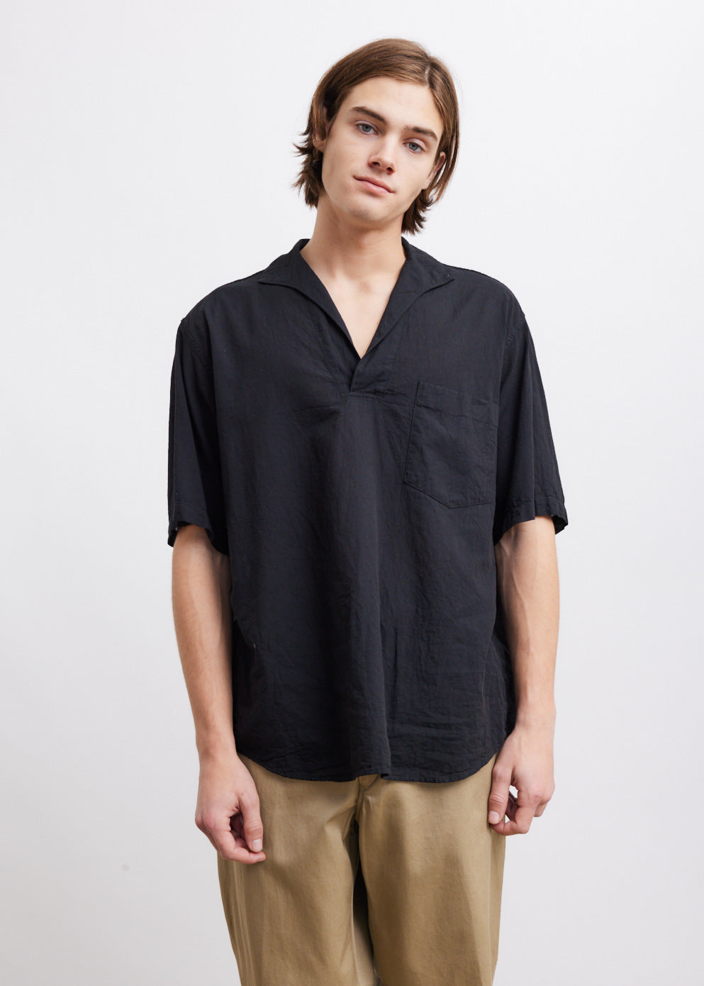 Chambray Skipper Short Sleeve Shirt