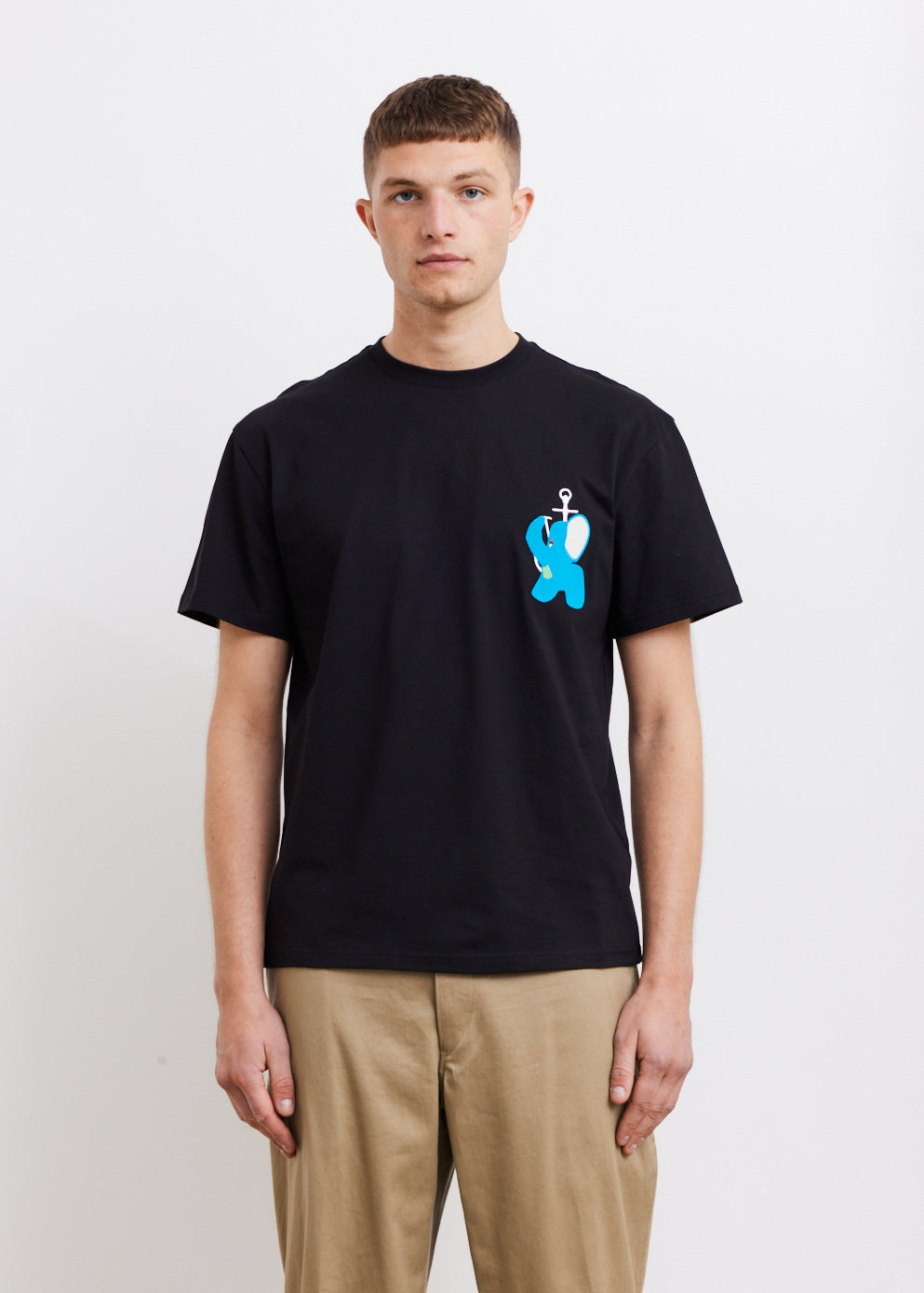 Shop JW Anderson Elephant-Embroidered Logo T-Shirt