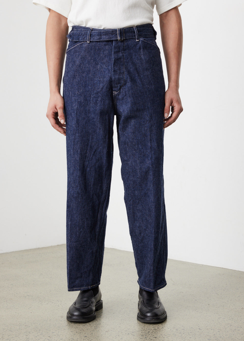 Comoli - Denim Belted Pants