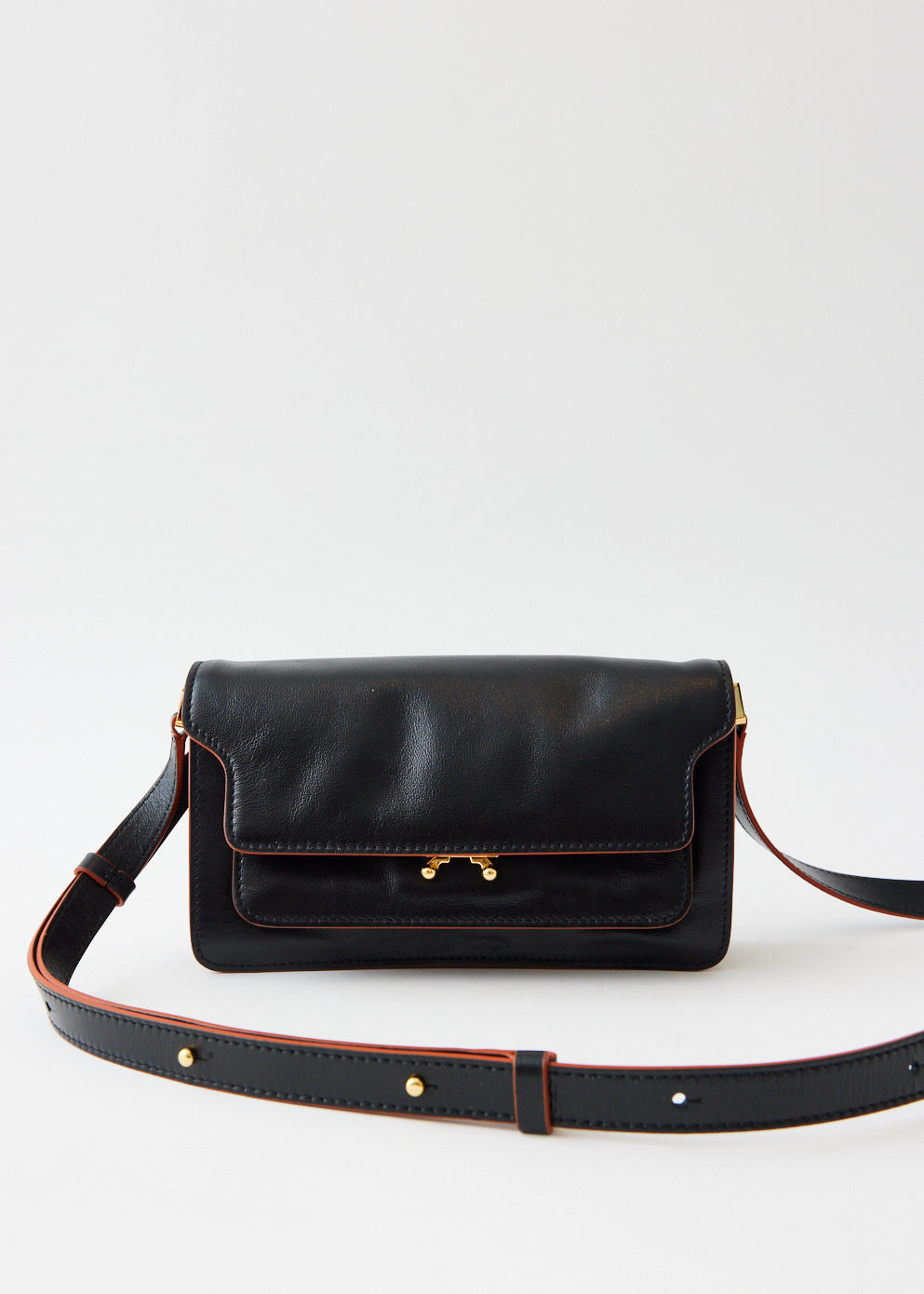 Marni Trunk Bag in Shiny Leather