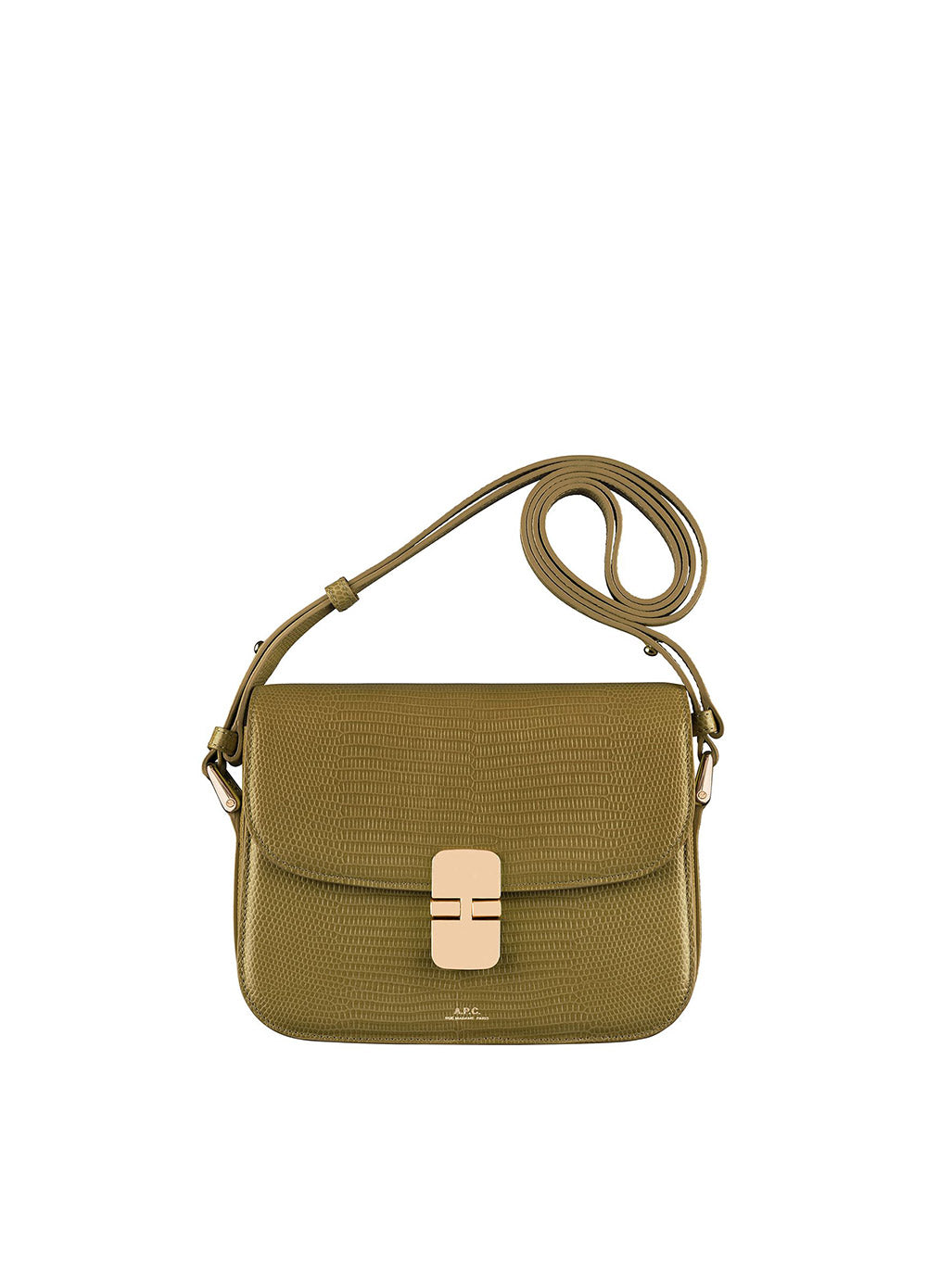 A.P.C. Grace Croc Small Leather Bag curated on LTK