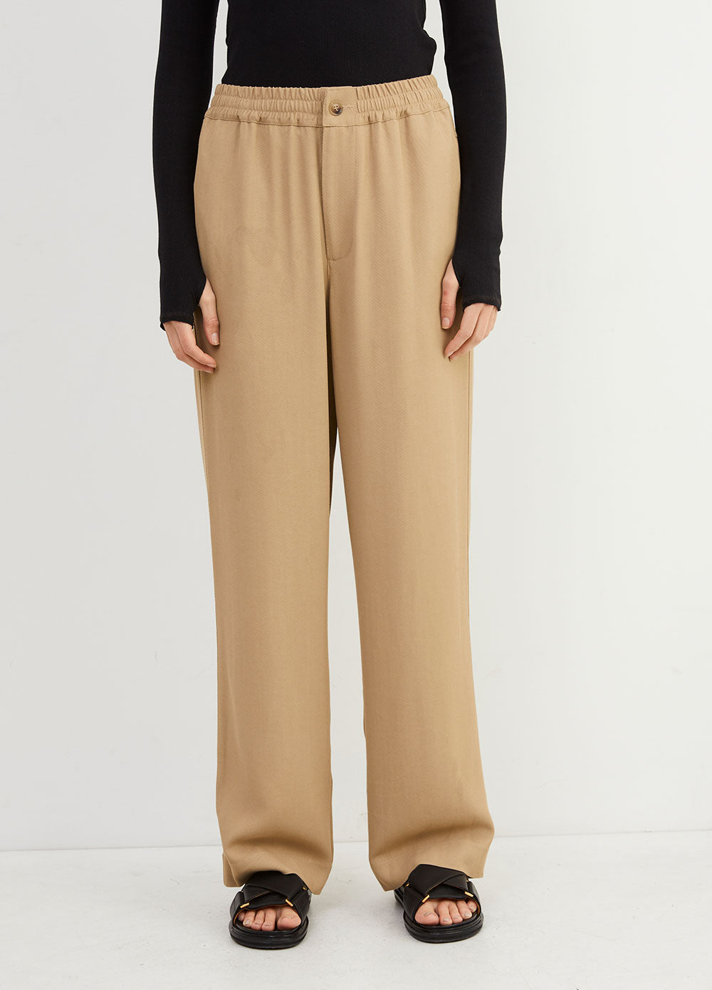 Bassike -  Relaxed Pull On Pants - Pant