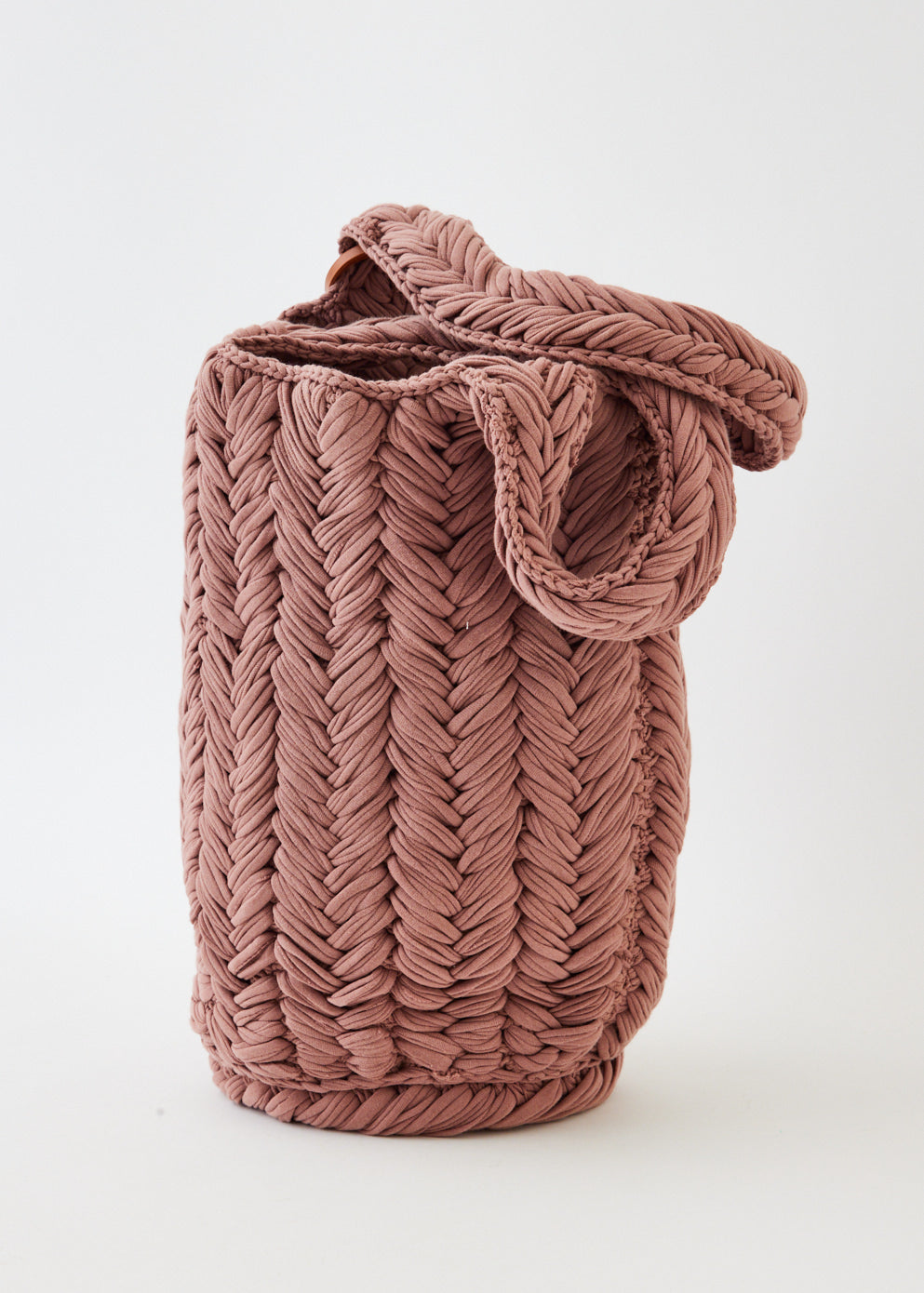 JW Anderson Apple Knitted Shopper Bag in Beige – Hampden Clothing