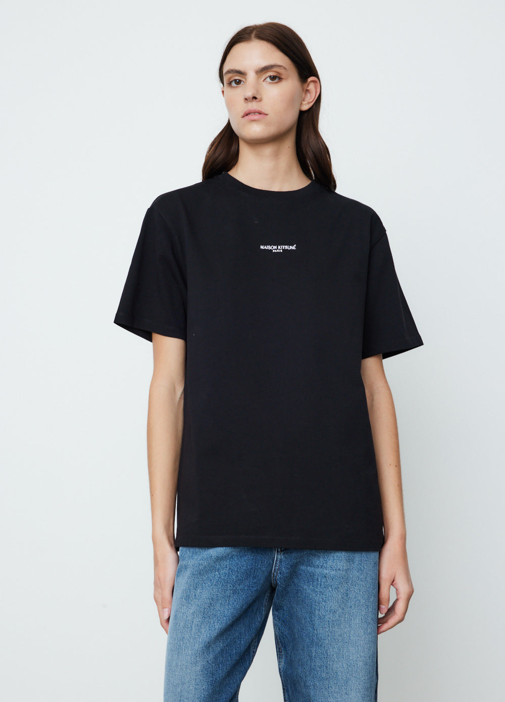 Maison Kitsune -  Paris Embroidery Relaxed T-Shirt - Tshirt logo