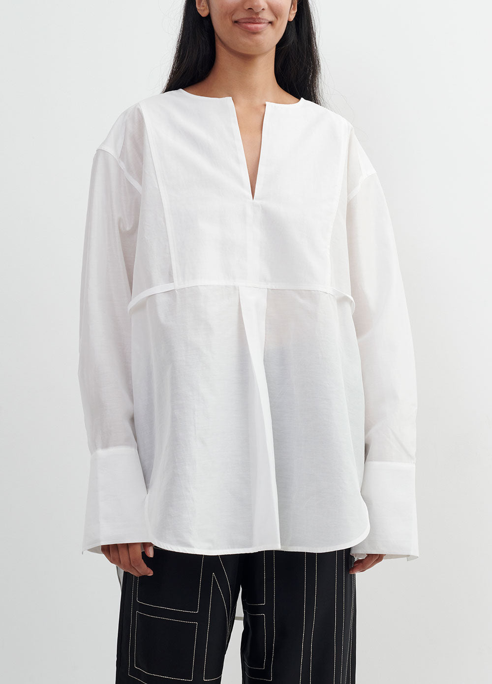 アウトレット最安価格 TOTEME トーテム White Poplin Millay Blouse