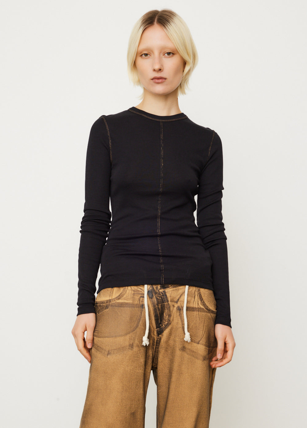 Rohe -  Contrast Stitched Top - Tops