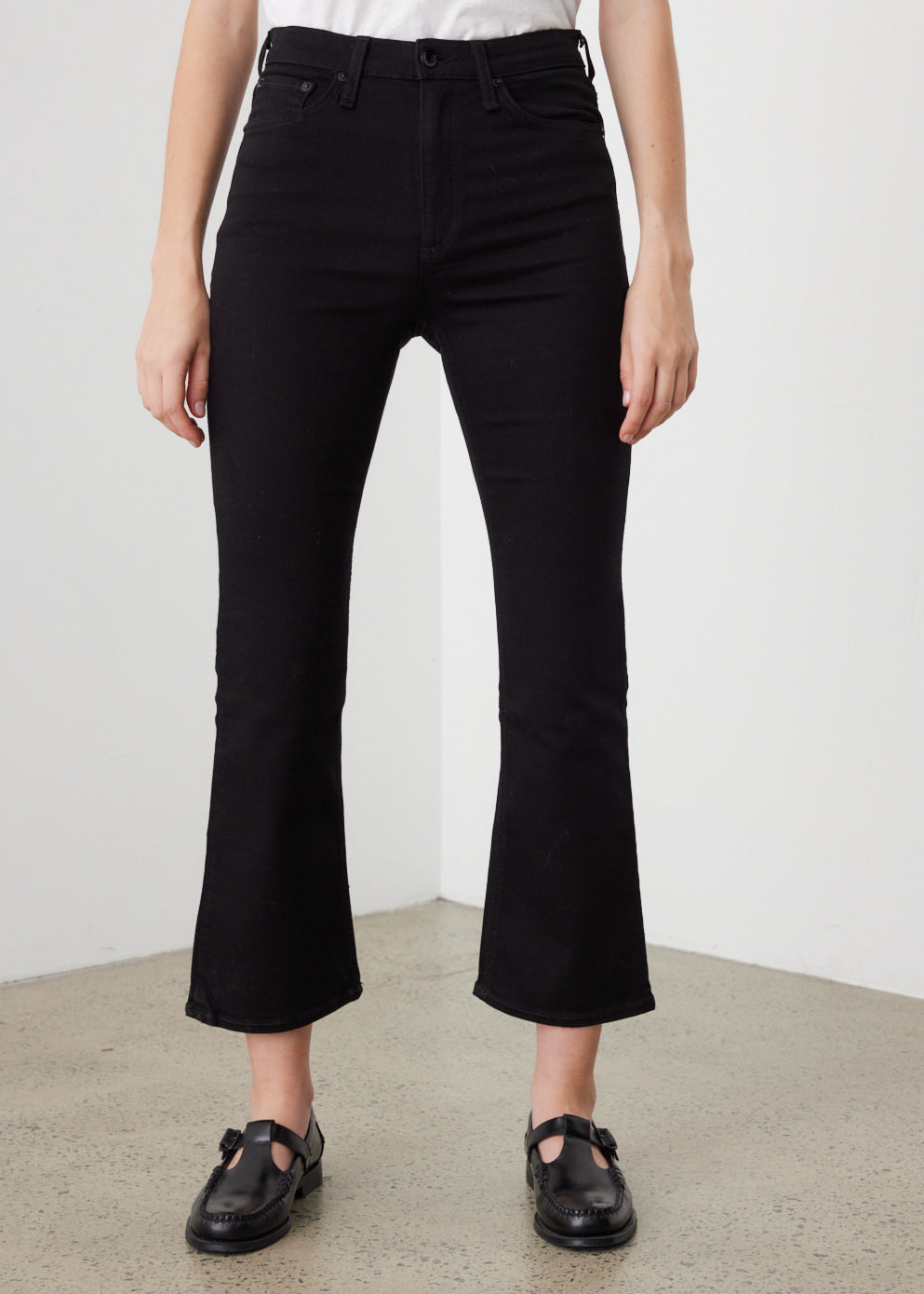 Rag and Bone Nina high offers rise flare jeans, black size 24