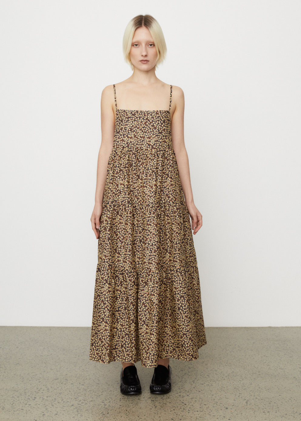 Womens Matteau brown Floral Cut-Out Maxi Dress