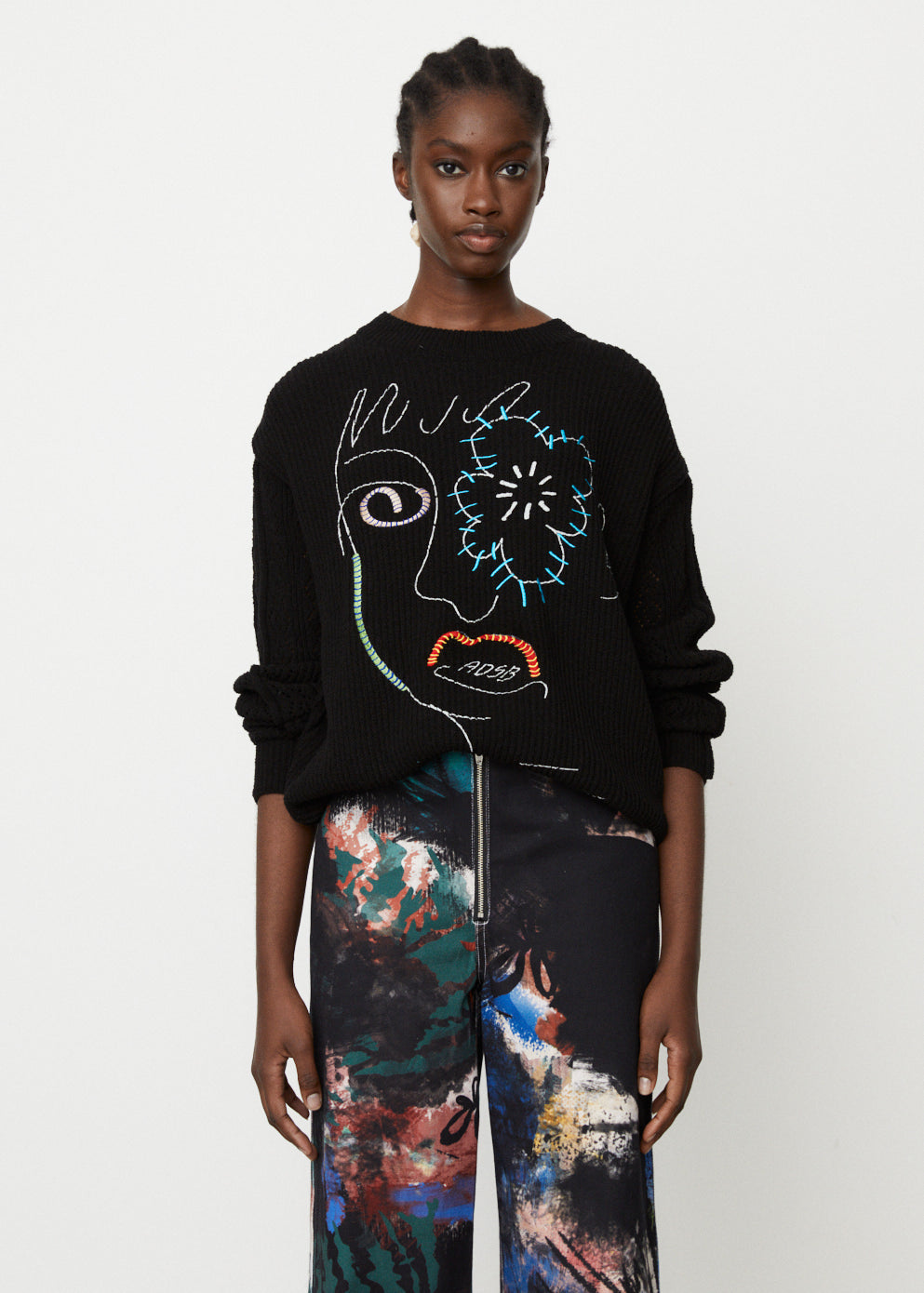 Andersson Bell -  Flower Man Crew Neck Sweater - Sweater