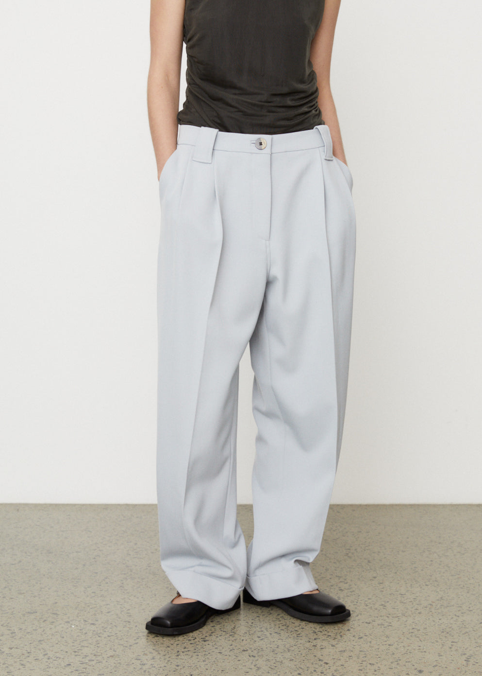 Twill Suiting Pleated Pants