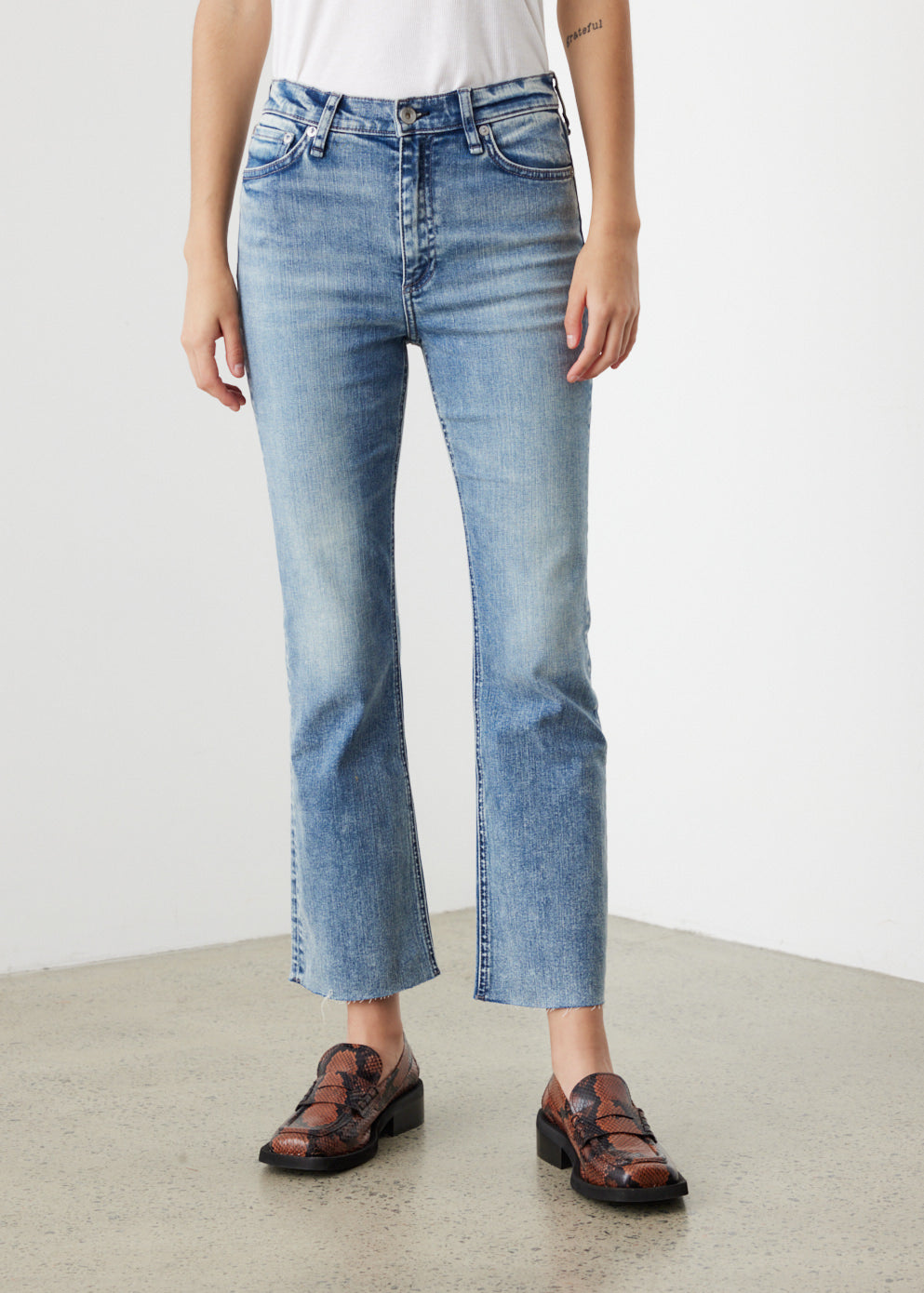 Nina High-Rise Ankle Flare Jeans