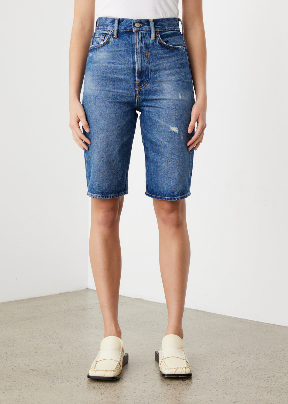 Acne denim sales shorts