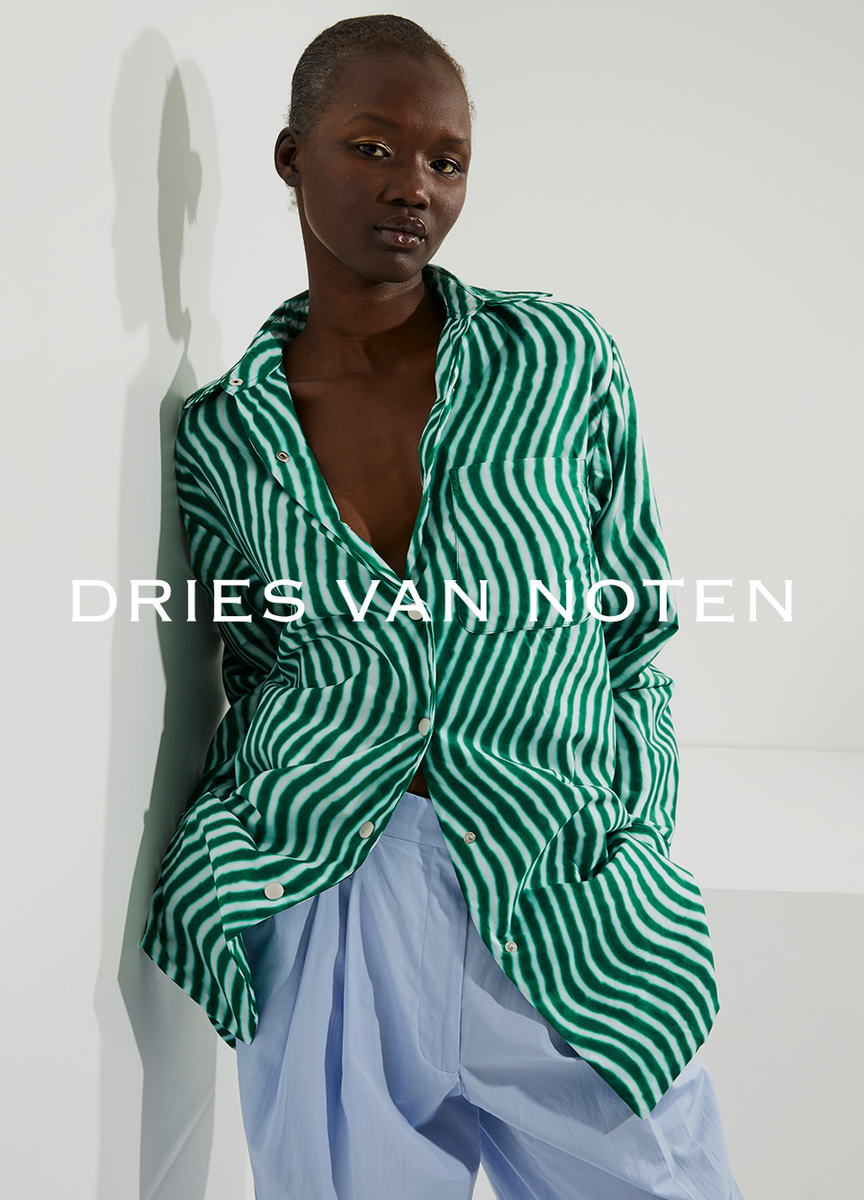 Dries van noten striped dress sale