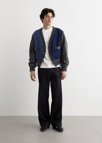 Incision Line Denim Trousers