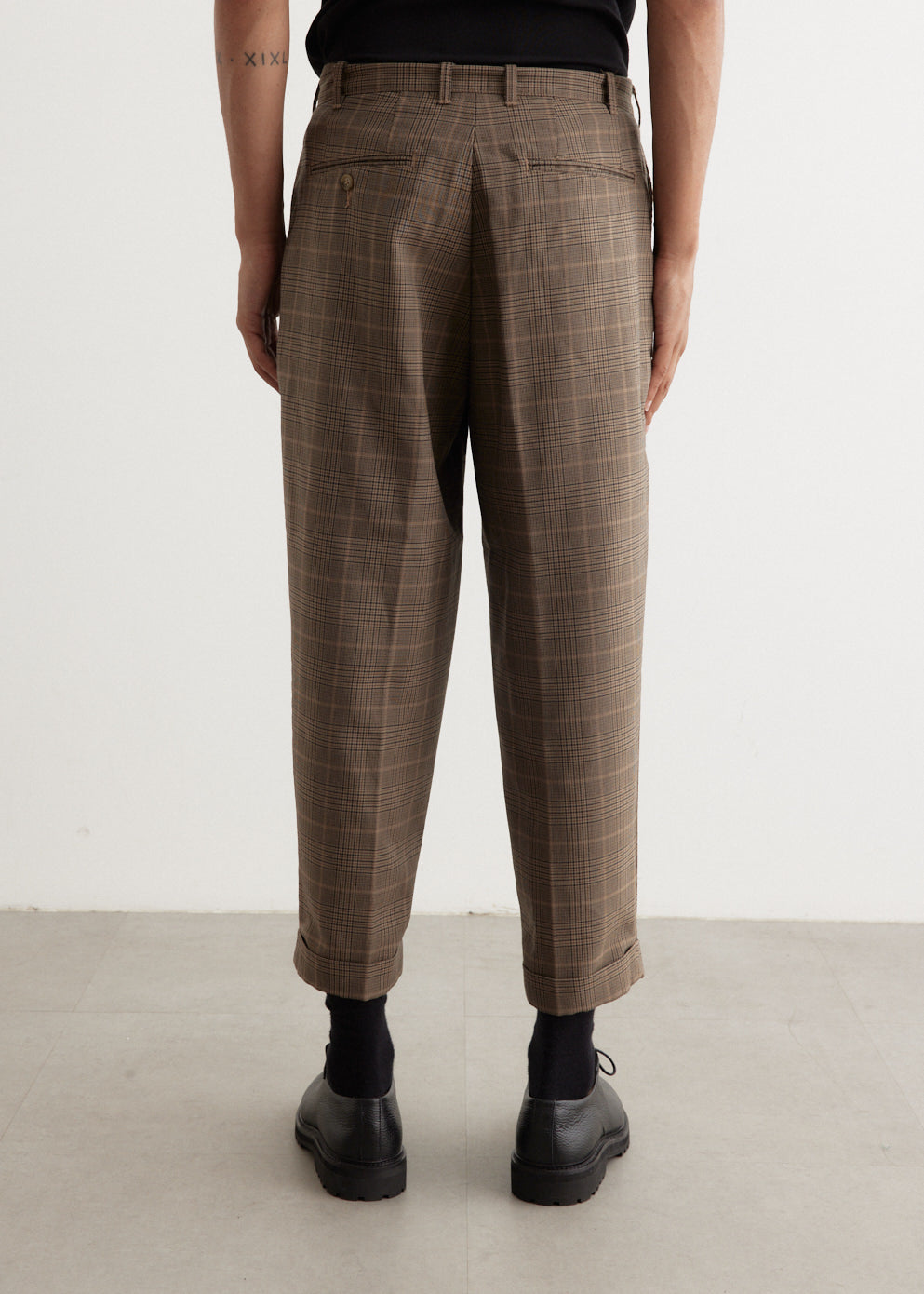 2 Pleats Tapered Twill Pants