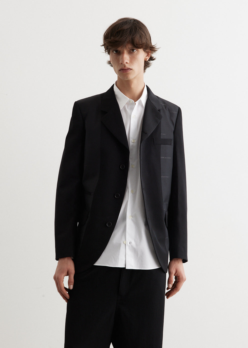 Wool Serge Jacquard Logo Blazer