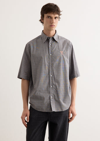 Sandrok SS Microcheck Cotton Shirt