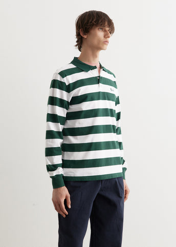 Jersey Long Sleeve Polo Shirt