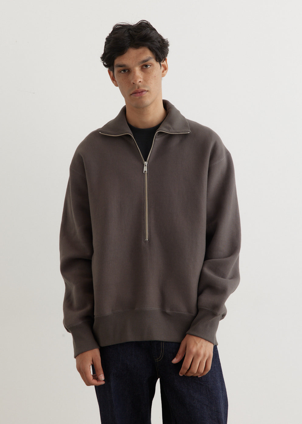 Grey fleece jumper best sale