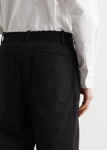 Cropped Pleated Chino Pants