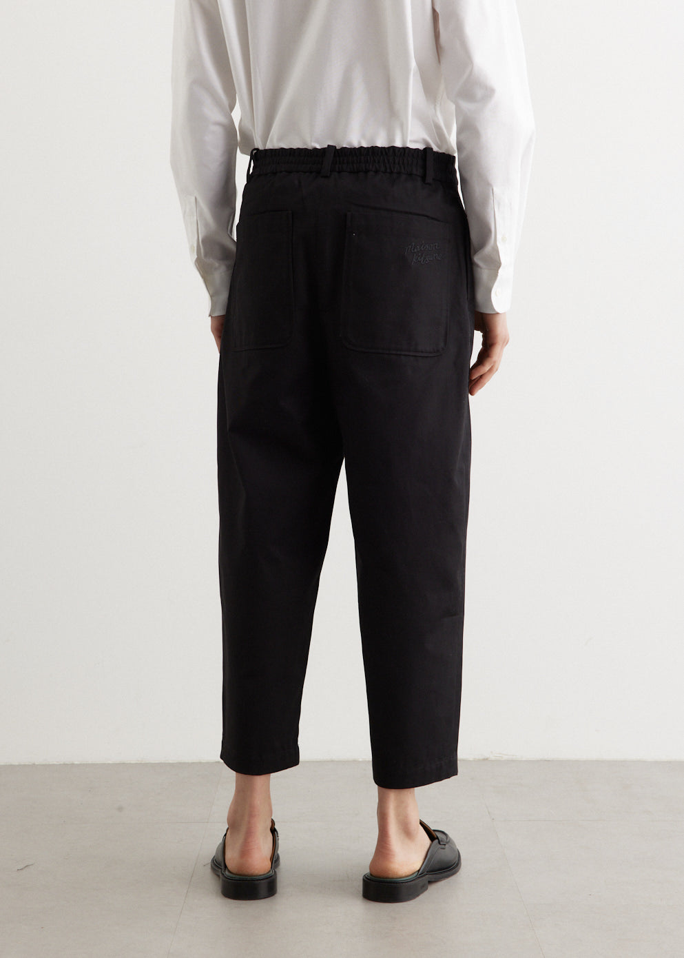 Cropped Pleated Chino Pants