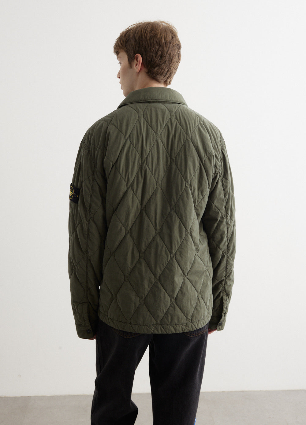 Light Brushed Nylon Quilted Jacket