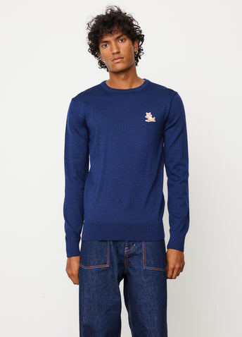 Chilax Fox Patch Classic R-Neck Jumper