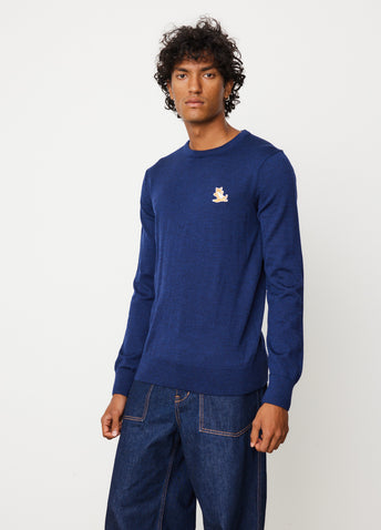 Chilax Fox Patch Classic R-Neck Jumper